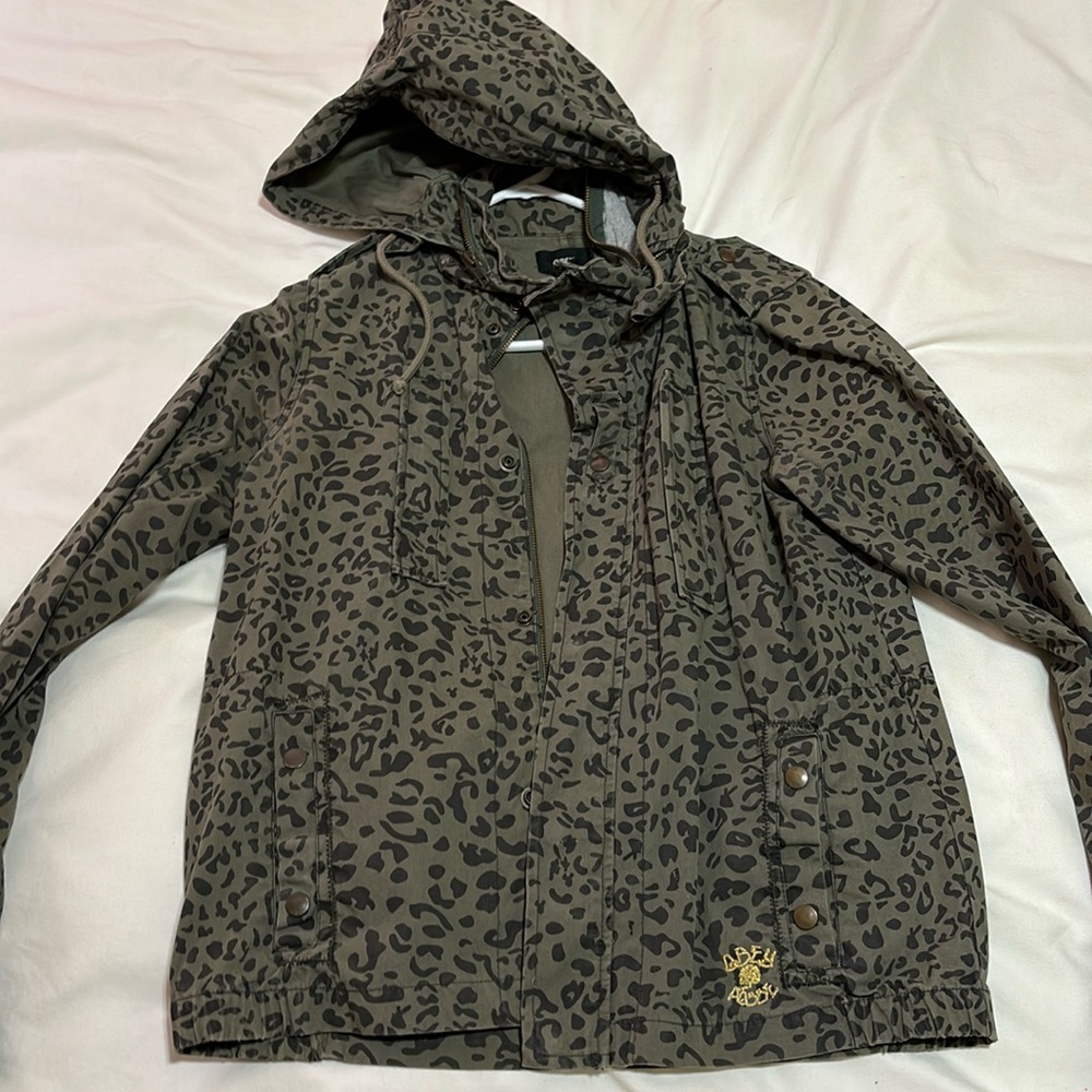 Leopard cheetah canvas jacket